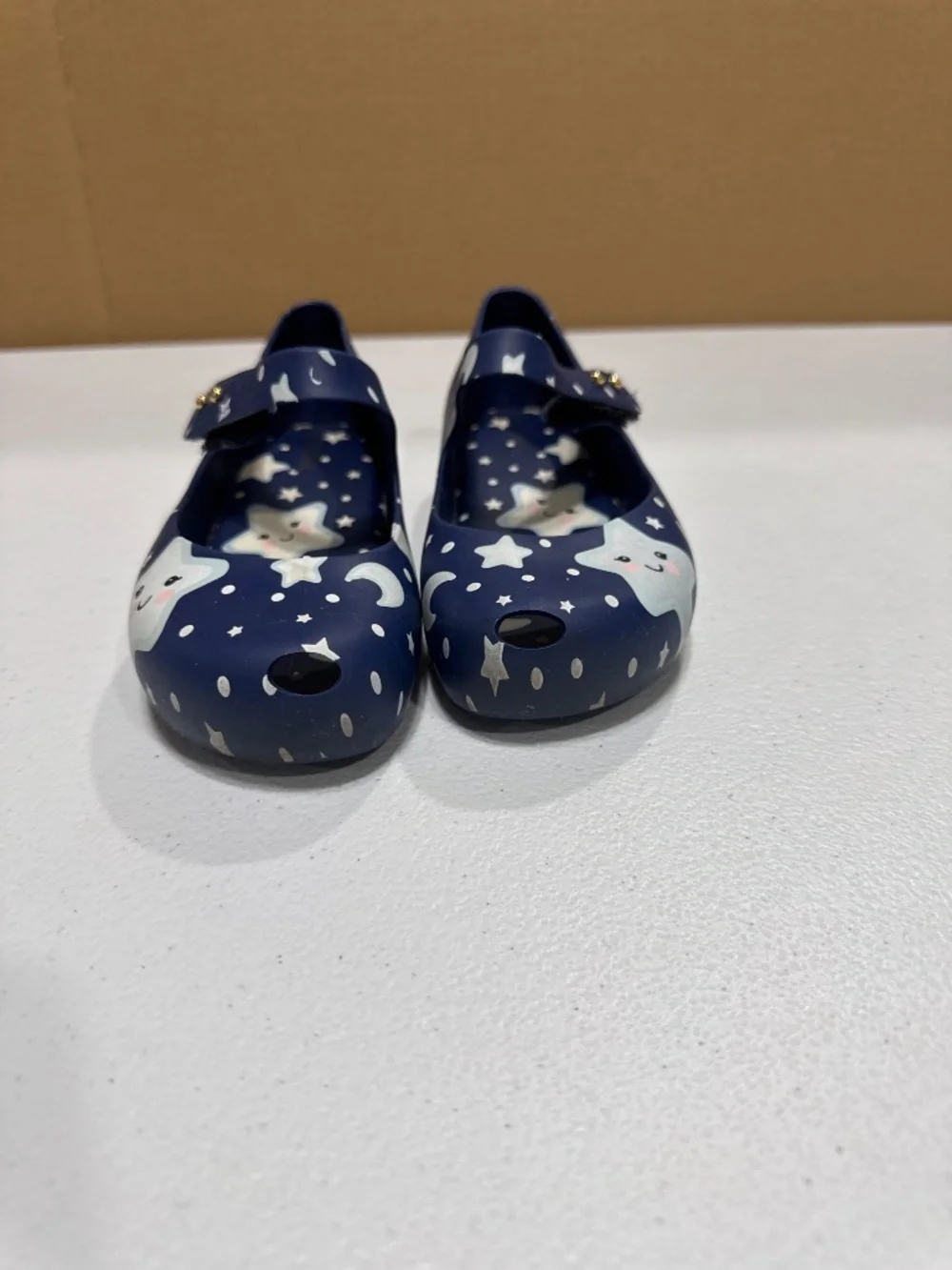 Mini Melissa Ultragirl Sweet Dreams Mary Jane shoes Blue stars and moons Size 11